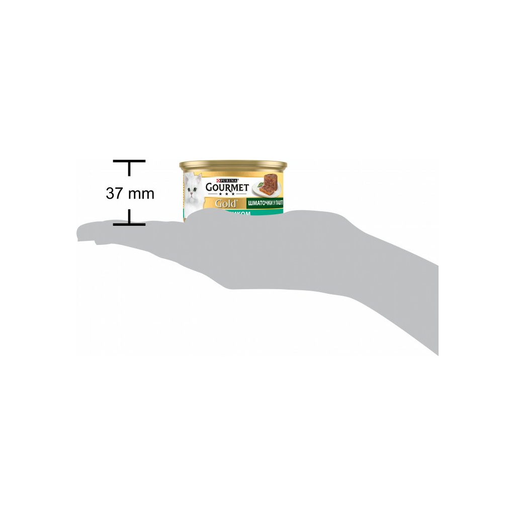 Паштет для котів Purina Gourmet Gold. З кроликом. Шматочки в паштеті 85 г (7613033706271) - зображення 4