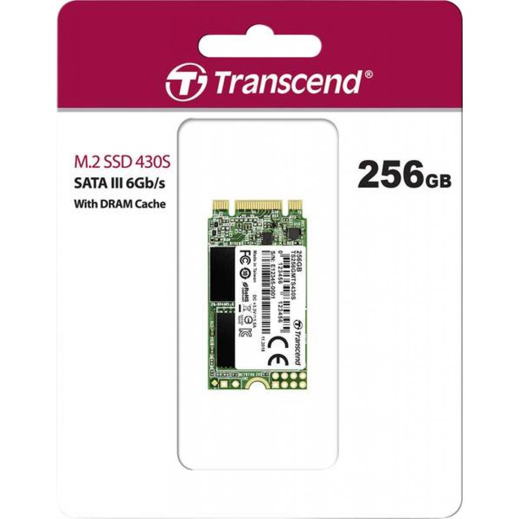 Накопичувач SSD M.2 2242 256GB Transcend (TS256GMTS430S) - зображення 3