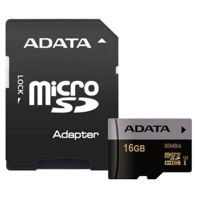 Карта пам'яті ADATA 16GB microSD class 10 UHS-I U3 (AUSDH16GUI3CL10-R) - зображення 1
