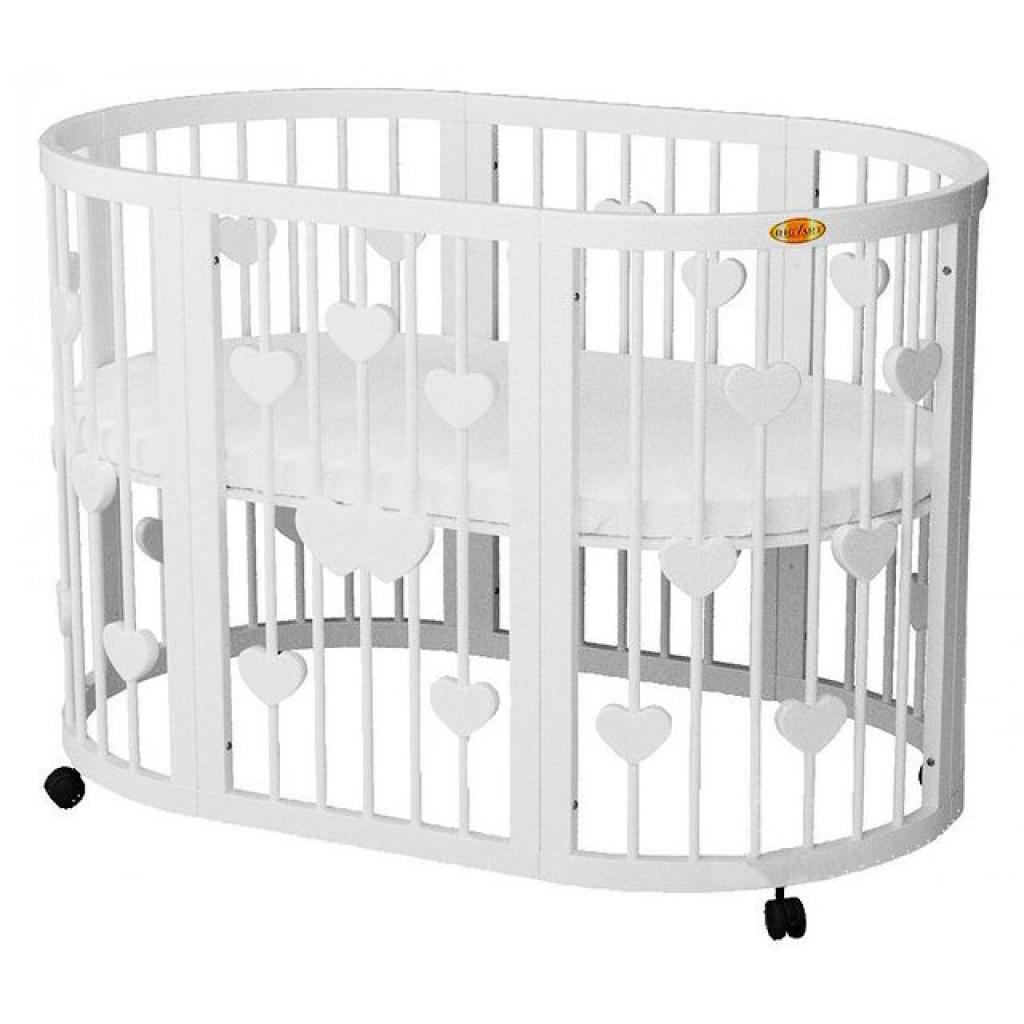 Ліжечко Ingvart SMART BED ROUND з сердечками білий (1349003) - зображення 1