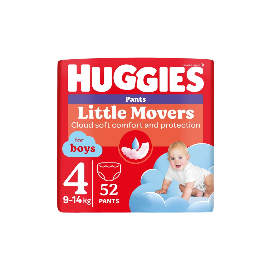 Підгузки Huggies Little Movers/Pants 4 (9-14 кг) для хлопчиків 52 шт (5029053547534) - изображение 1