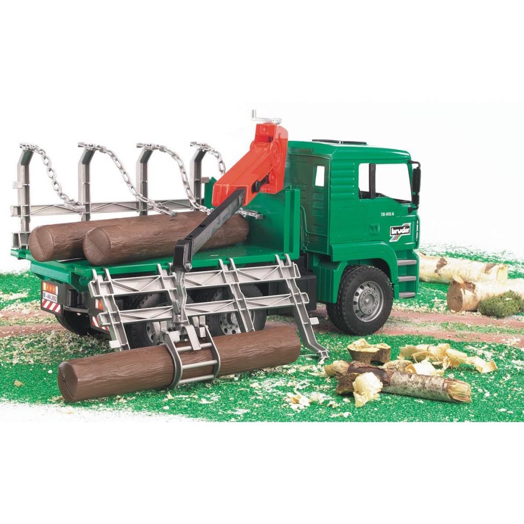 Спецтехніка Bruder MAN перевізник колод (02769) - зображення 9