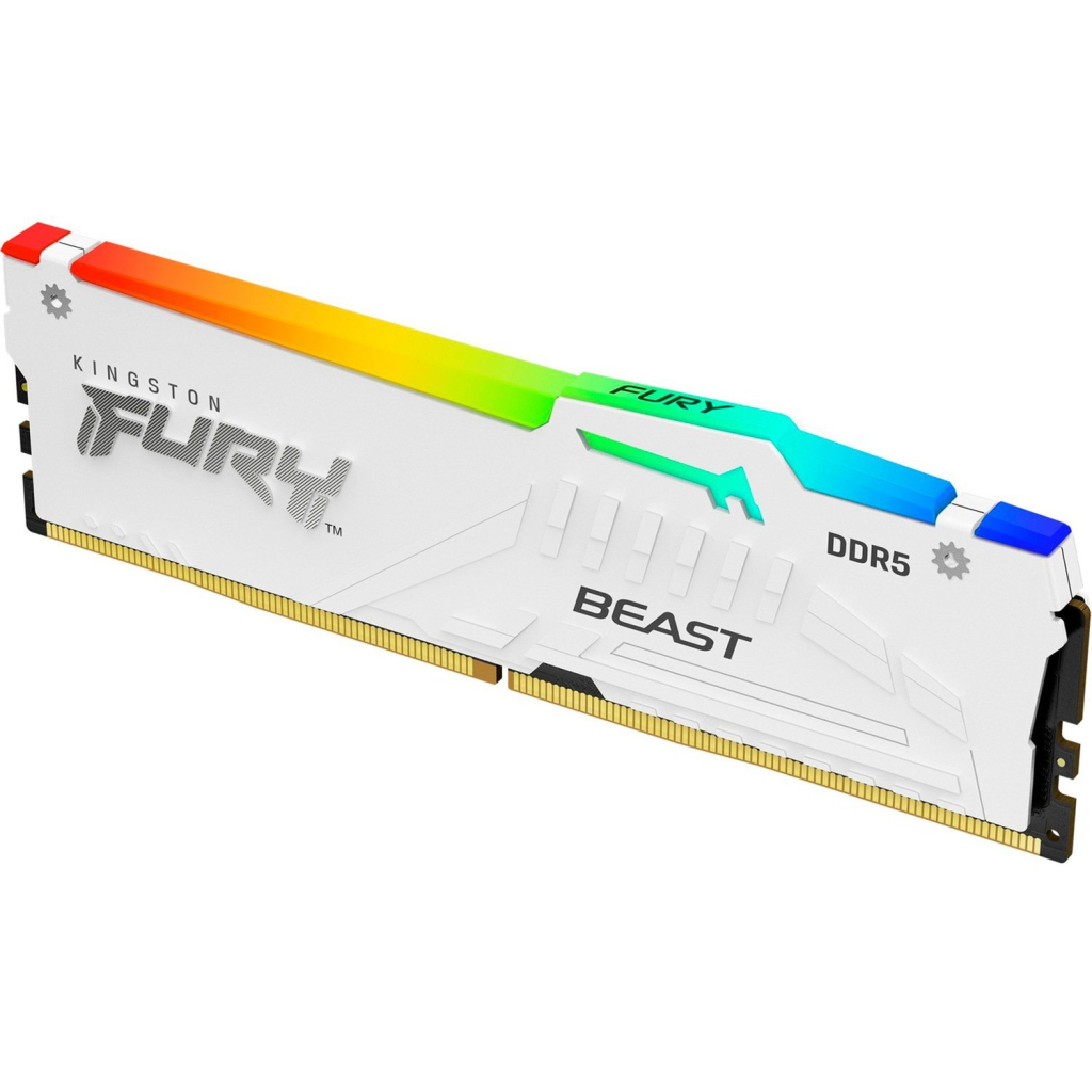 Модуль пам'яті для комп'ютера DDR5 32GB 6000 MHz Beast White RGB EXPO Kingston Fury (ex.HyperX) (KF560C30BWEA-32) - зображення 2