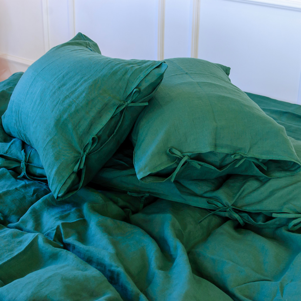 Постільна білизна MirSon Льон Green Apple 2х160х220 (2200005371558) - изображение 2