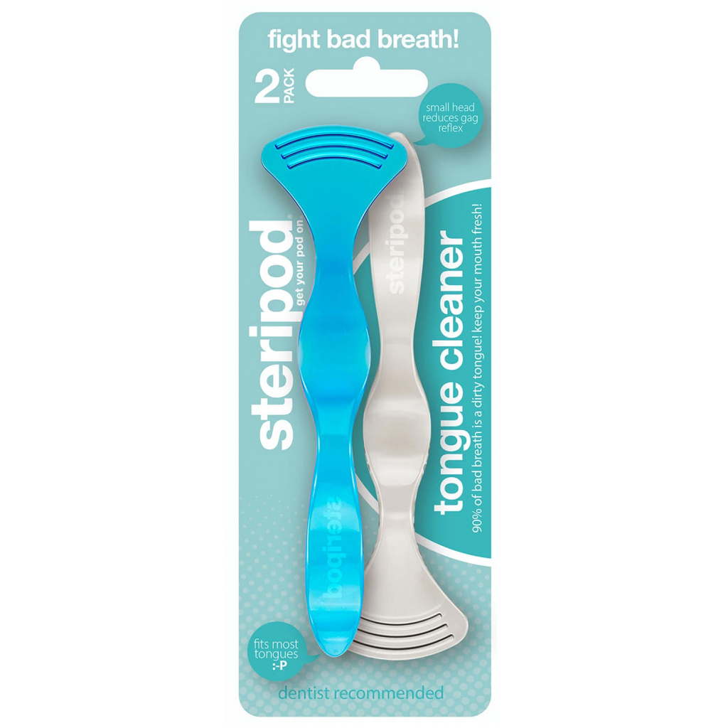 Очищувач язика Steripod синій + перлинний 2 шт. (75349952507) - зображення 1