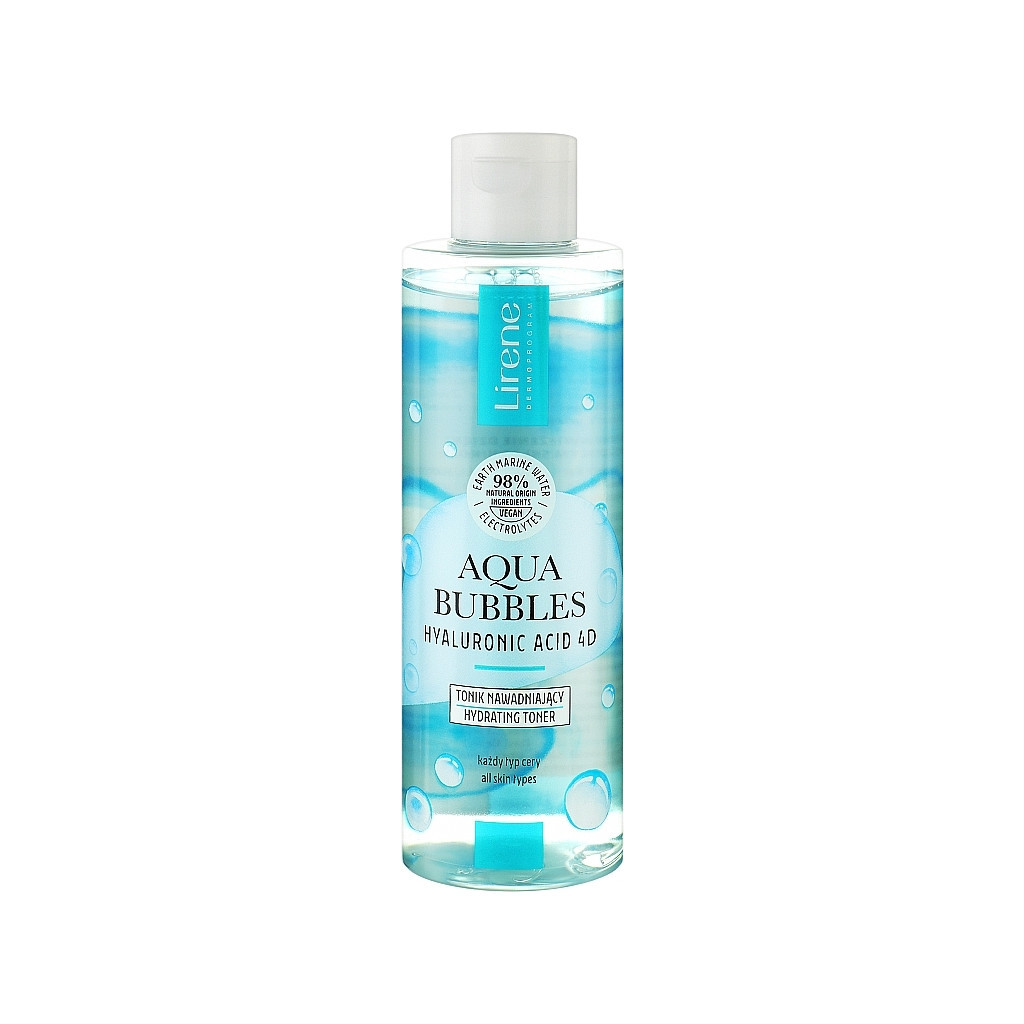 Тонік для обличчя Lirene Aqua Bubbles Зволожуючий 200 мл (5900717769618) - зображення 1