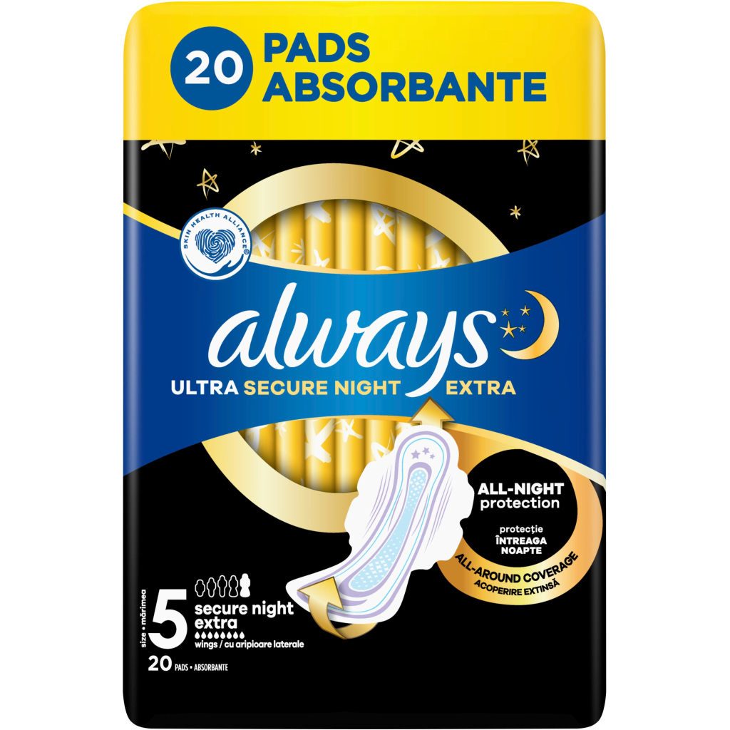 Гігієнічні прокладки Always Ultra Secure Night Extra Розмір 5 20 шт. (8006540903766) - зображення 2