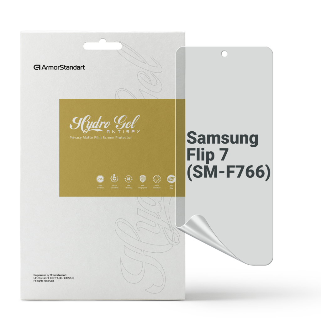 Плівка захисна Armorstandart Hydrogel Anti-spy Samsung Flip 7 (SM-F766) (ARM87455) - зображення 1