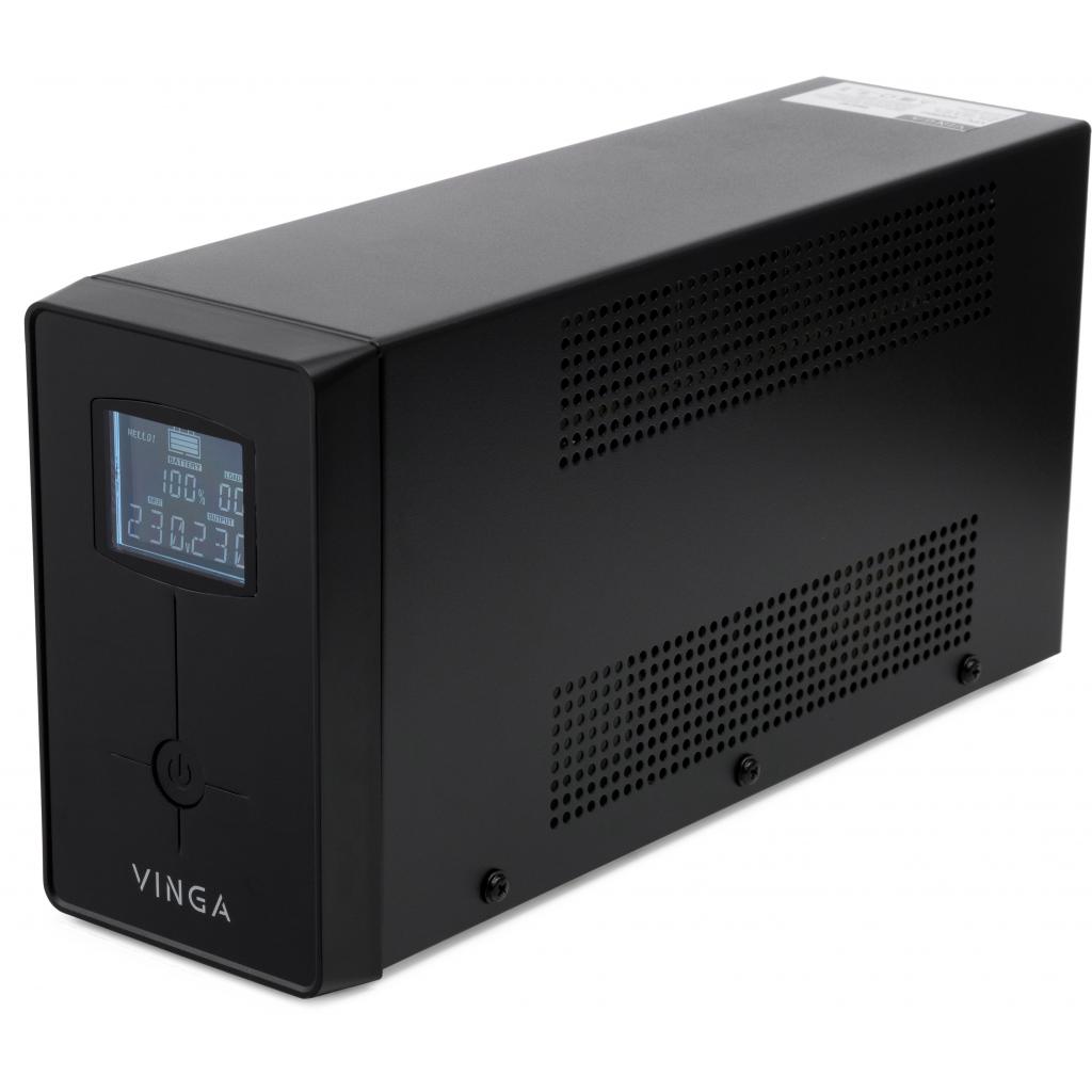 Пристрій безперебійного живлення Vinga LCD 600VA metal case with USB (VPC-600MU) - зображення 3