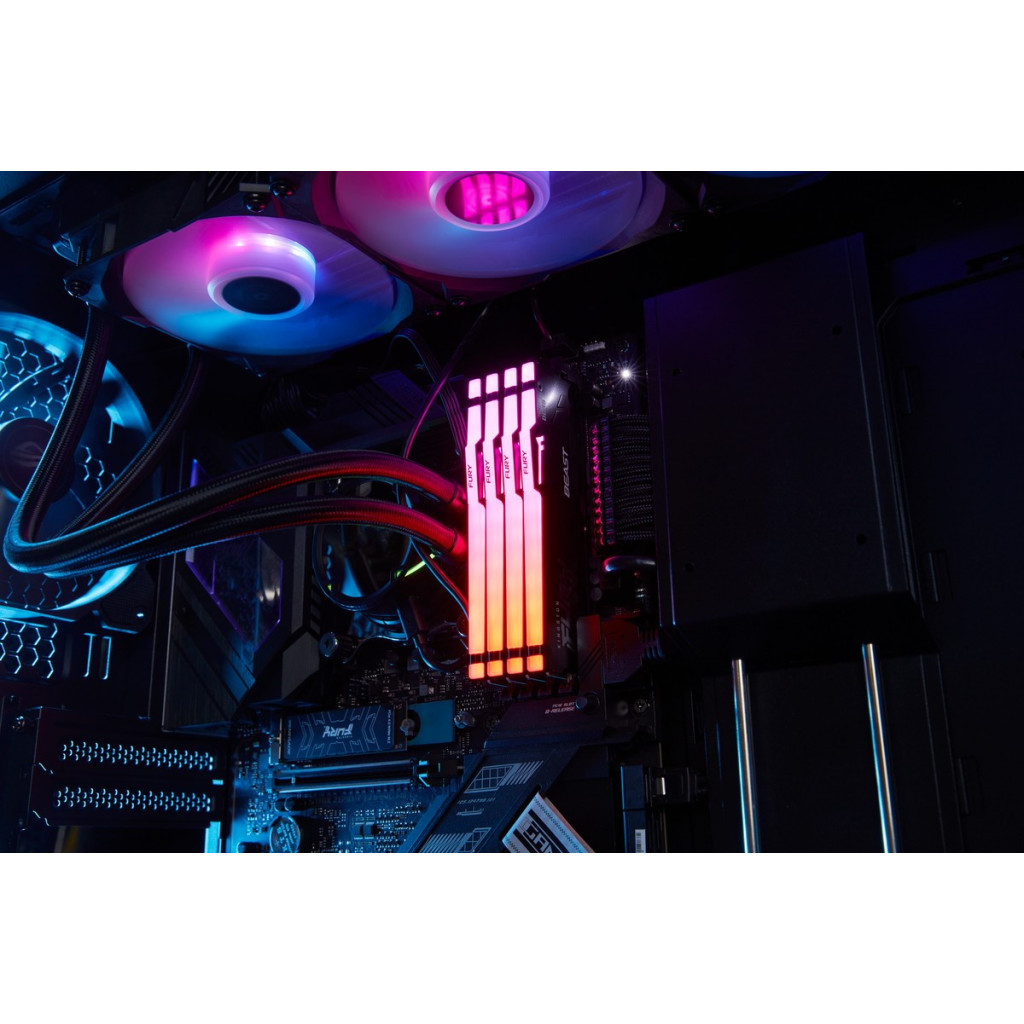 Модуль пам'яті для комп'ютера DDR5 32GB 5200 MHz Beast RGB Kingston Fury (ex.HyperX) (KF552C40BBA-32) - зображення 8