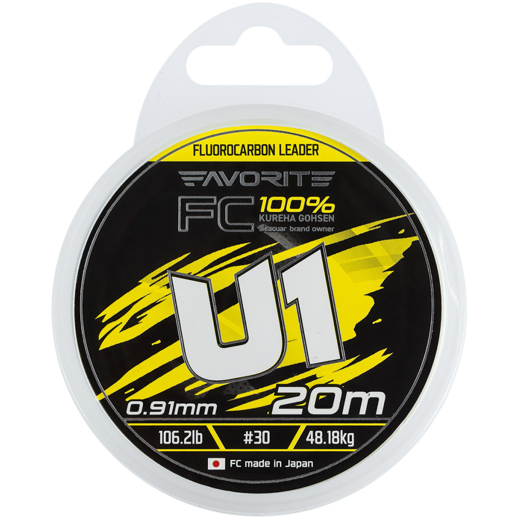 Флюорокарбон Favorite U1 FC 20m 30/0.91mm 106.2lb/48.18kg (1693.12.04) - зображення 2
