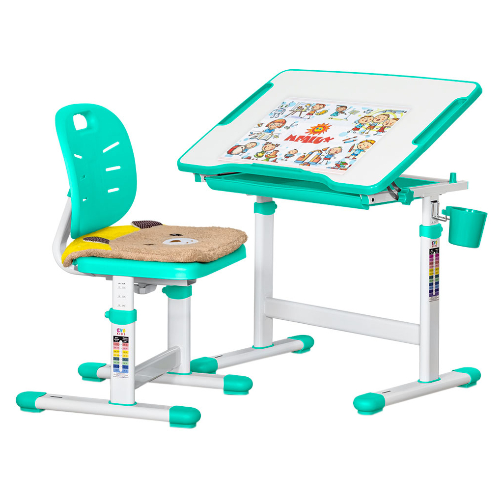 Парта зі стільцем Evo-kids Green (Evo-06 Ergo Z) - изображение 1