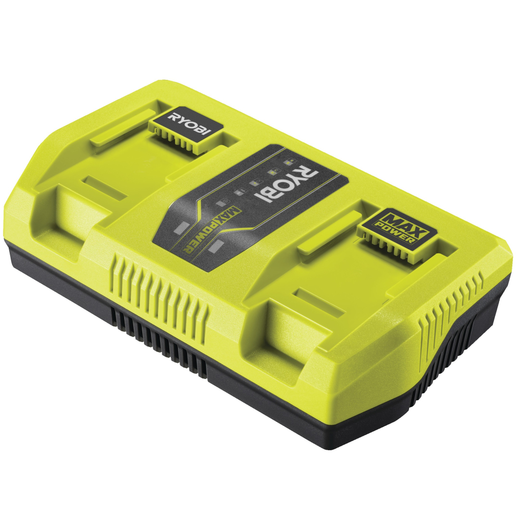 Зарядний пристрій для акумуляторів інструменту Ryobi RY36C2PA, 36В MAX POWER, двопортовий 6А, швидкозарядний (5133005741) - зображення 1