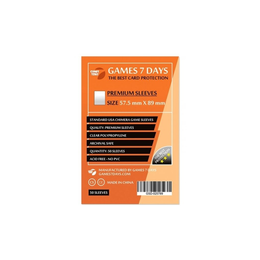 Протектор для карт Games 7 Days 57,5 х 89 мм, Standard USA Chimera, 50 шт (PREMIUM) (GSD-025789) - изображение 1