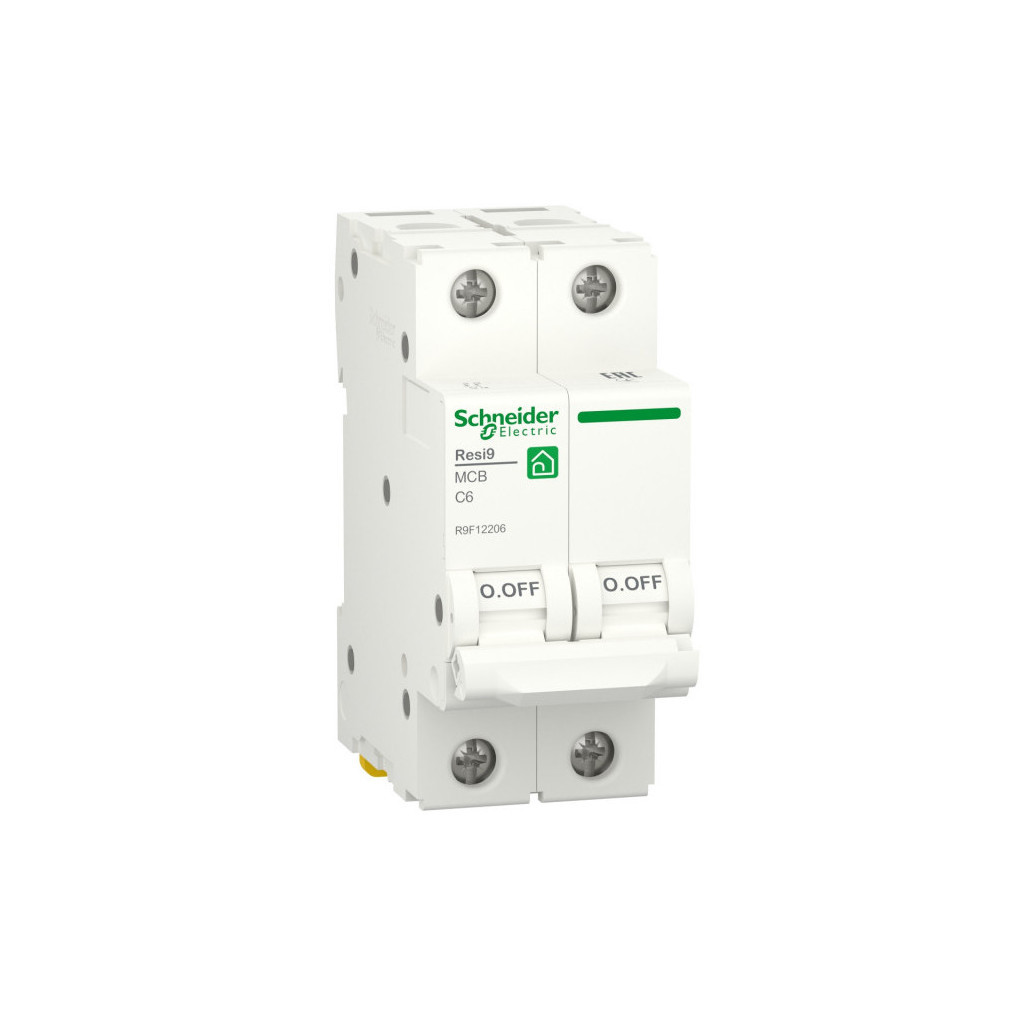 Автоматичний вимикач Schneider Electric RESI9 6kA 2P 6A C (R9F12206) - зображення 1