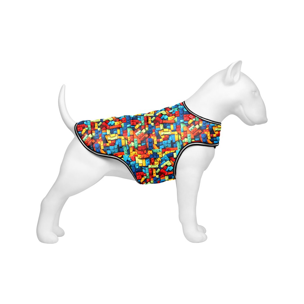 Курточка для тварин WAUDOG Clothes Накидка Блоки L (505-4056) - зображення 1
