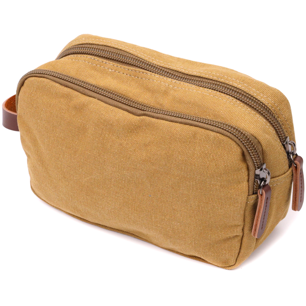 Сумка Vintage На два відділення з текстилю Пісочна (22232) - зображення 2