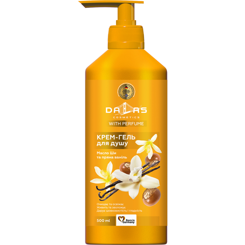 Гель для душу Dalas Cosmetics Олія ши та пряна ваніль 500 г (4260637722614) - зображення 1