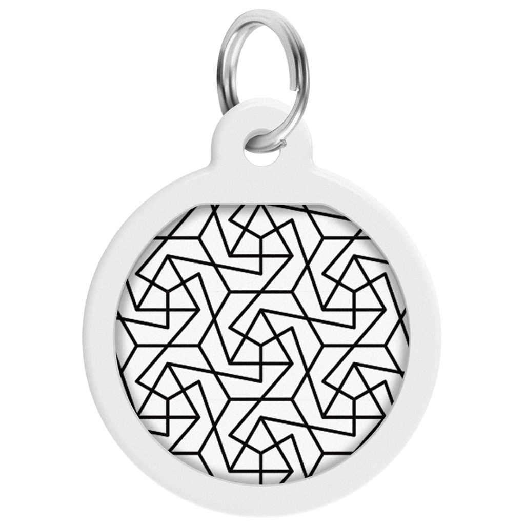 Адресник для тварин WAUDOG Smart ID з QR паспортом "Геометрія", коло 25 мм (0625-0202) - зображення 1