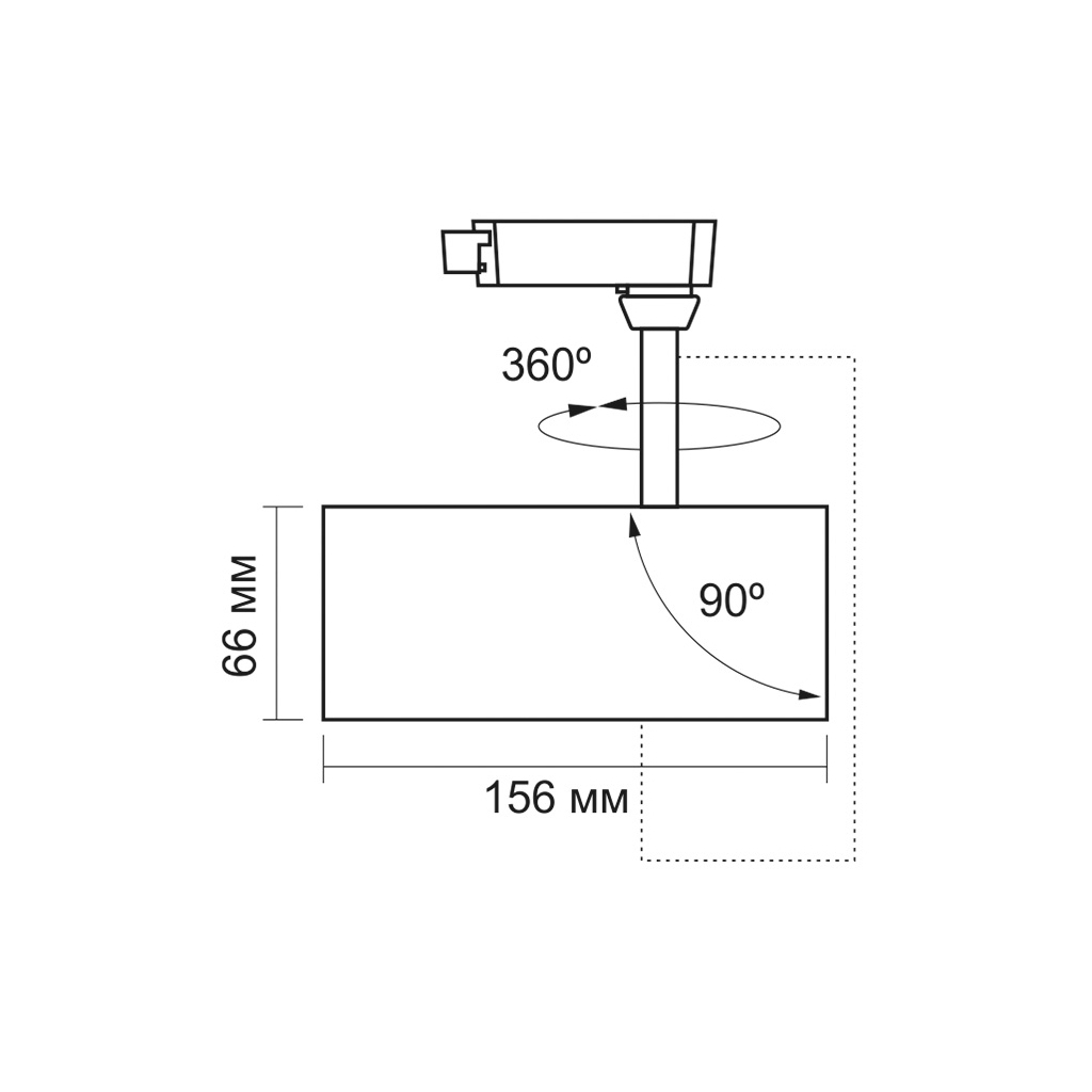 Світильник Videx LED 20W 4100K чорний (VL-TR04-204B) - зображення 6