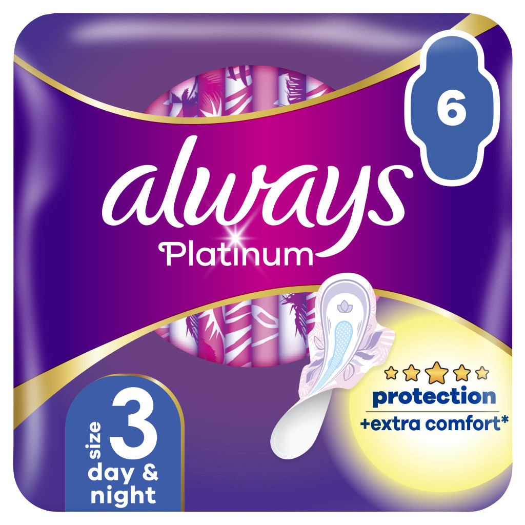 Гігієнічні прокладки Always Platinum Day&Night (Розмір 3) 6 шт. (8001090445032) - зображення 1