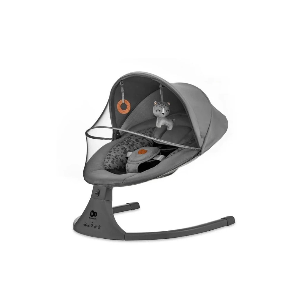 Крісло-гойдалка Kinderkraft Lumi 2 Dark Grey (5902533925025) - зображення 4