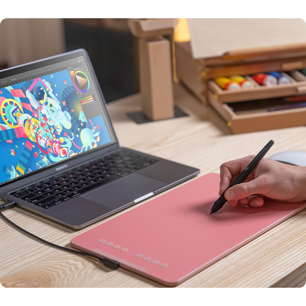 Графічний планшет XP-Pen Deco 01V3 Pink - зображення 11