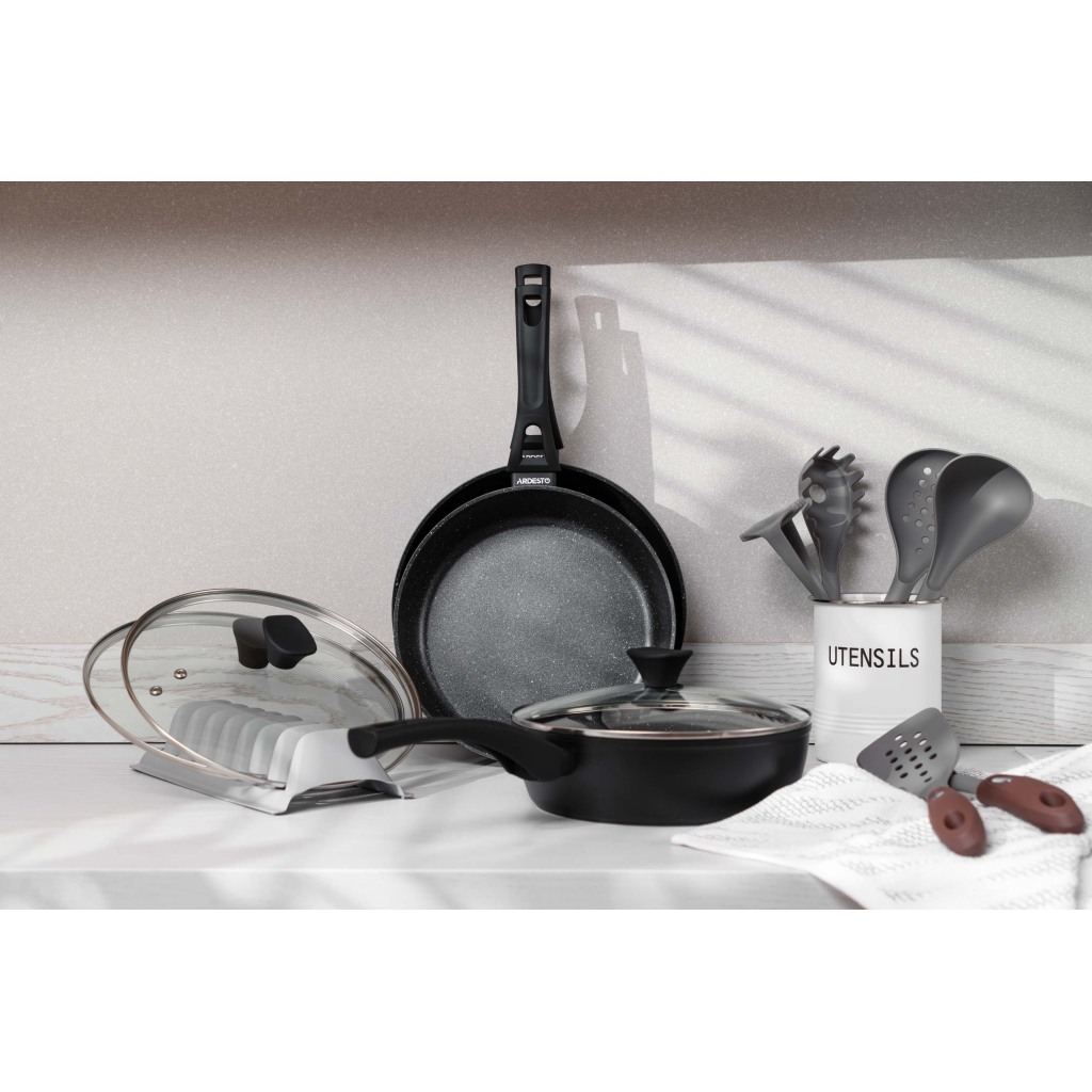 Сковорода Ardesto Gemini Livorno, 26см, алюміній, чорний (AR1226A) - зображення 6