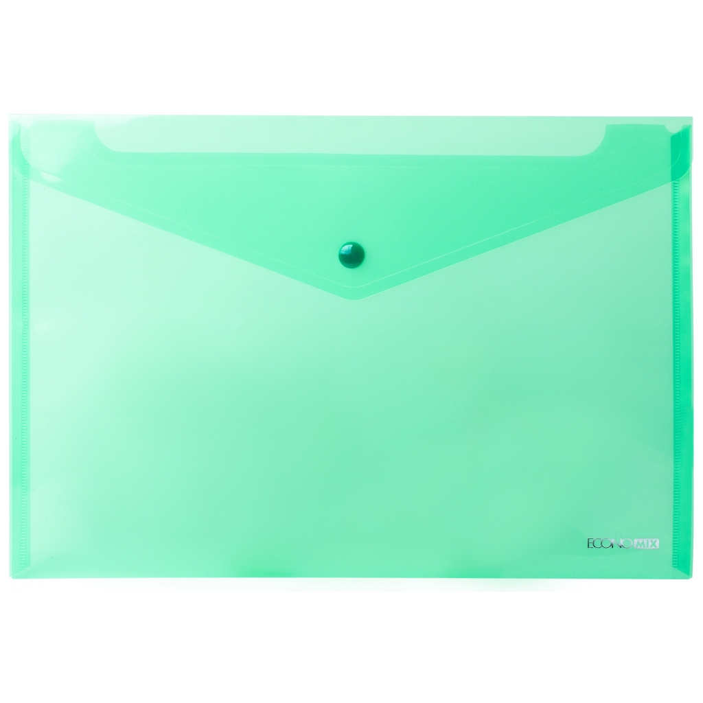 Папка - конверт Economix А4 180 мкм фактура "глянець", зелена (E31301-04) - зображення 1