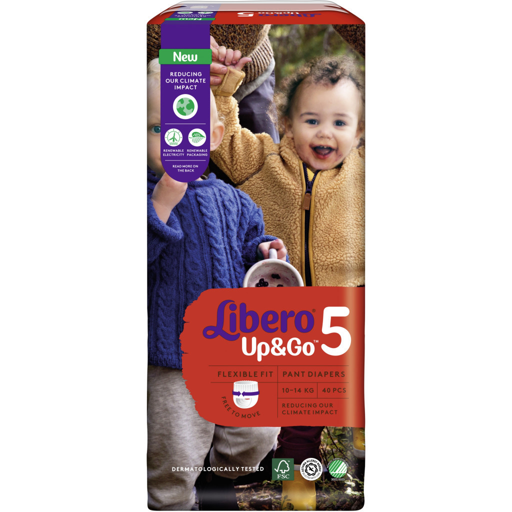 Підгузки Libero UpGo 5 10-14 кг 40 шт (7322541089706) - зображення 2