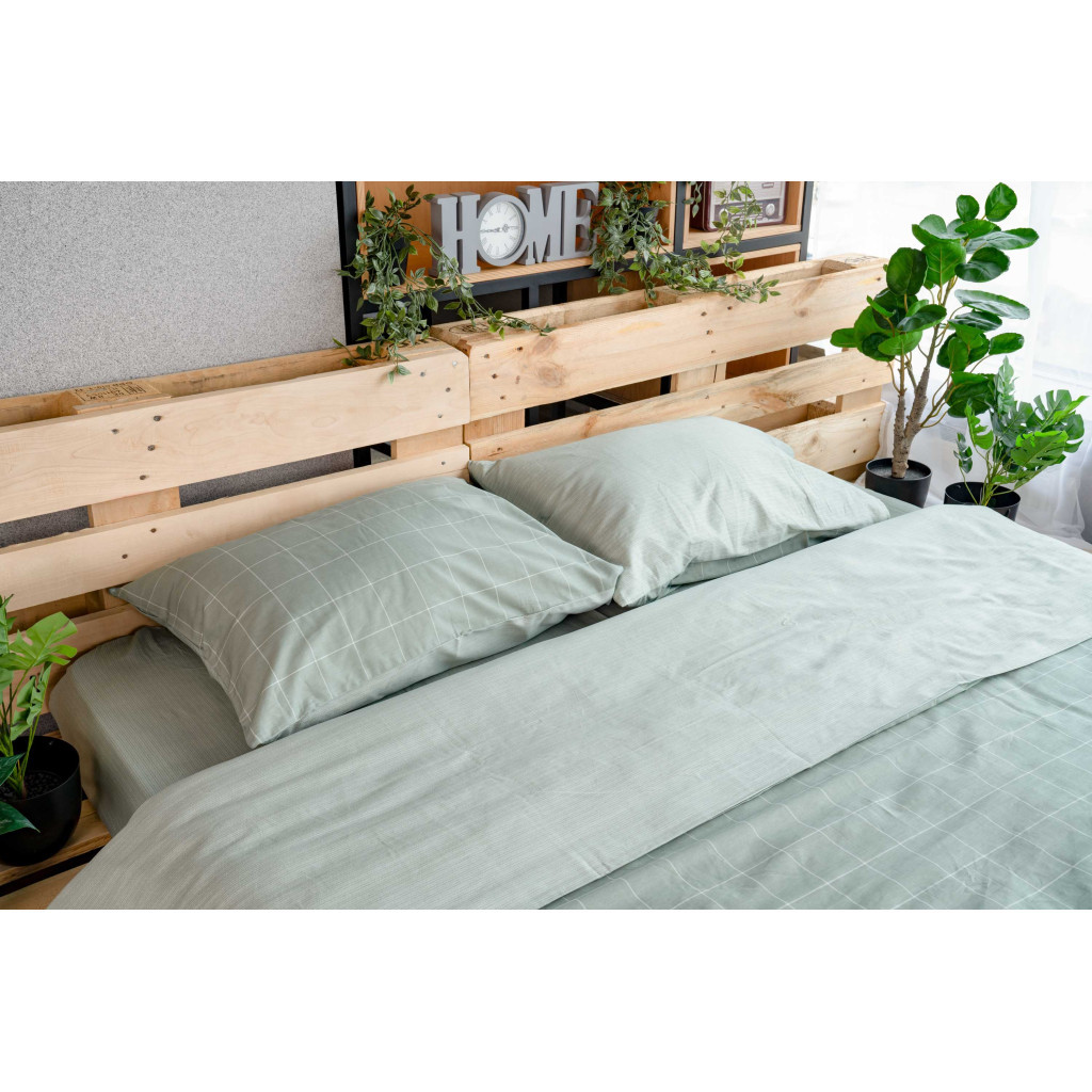 Постільна білизна Ardesto Gloria сатин зелений євро 200х220 (ART2022LG) - зображення 6