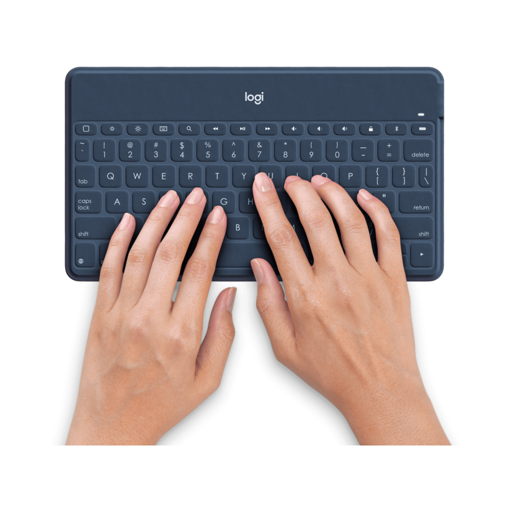 Клавіатура Logitech Keys-To-Go для iPhone, iPad, Apple TV Classic Blue (920-010123) - зображення 4