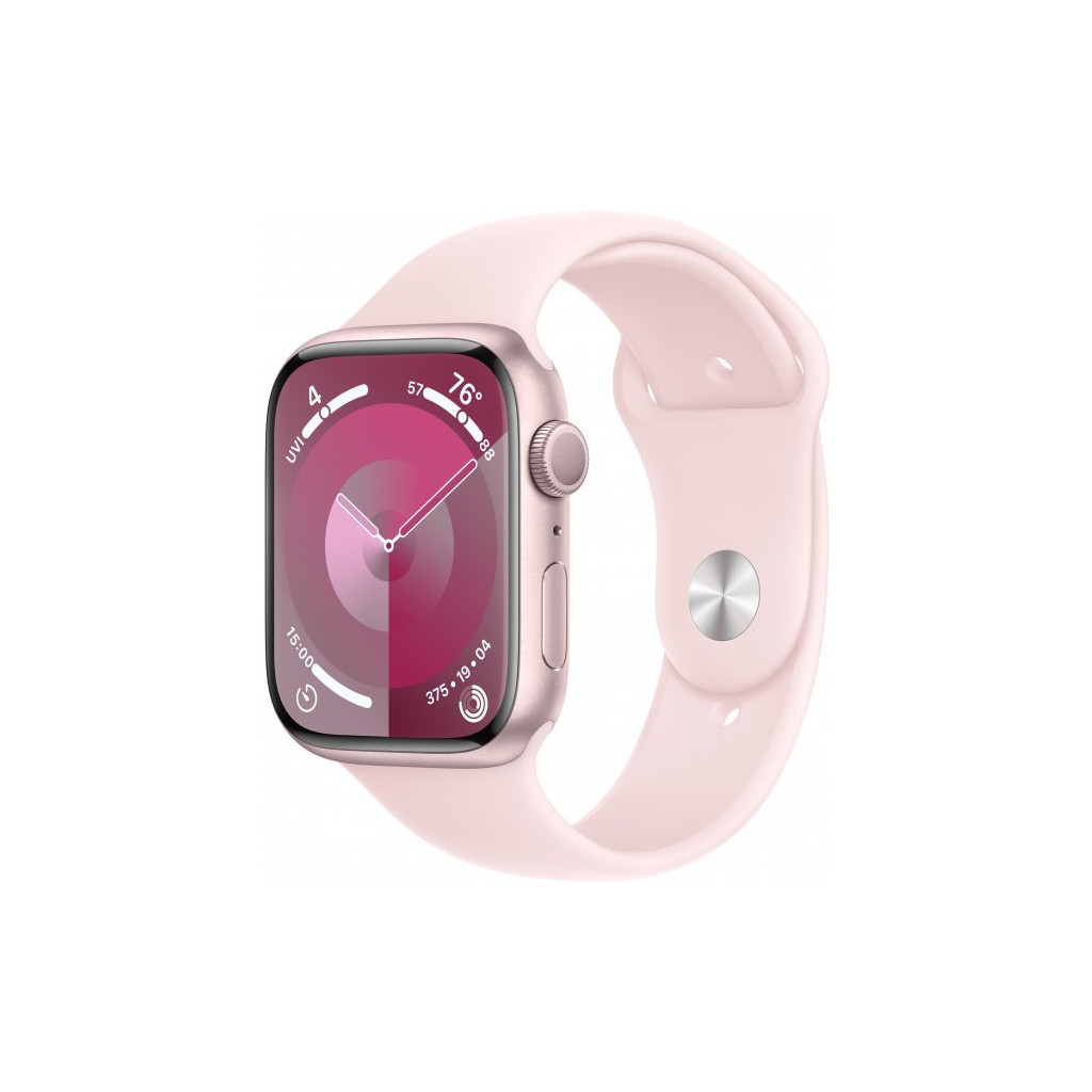 Смарт-годинник Apple Watch Series 9 GPS 45mm Pink Aluminium Case with Light Pink Sport Band - M/L (MR9H3QP/A) - зображення 1