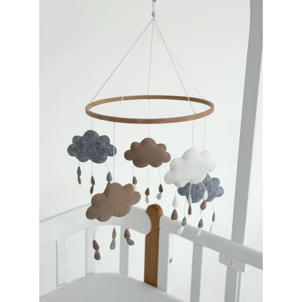 Мобіле Ingvart Хмаринки сіро-бежеві (3256513020) - зображення 2