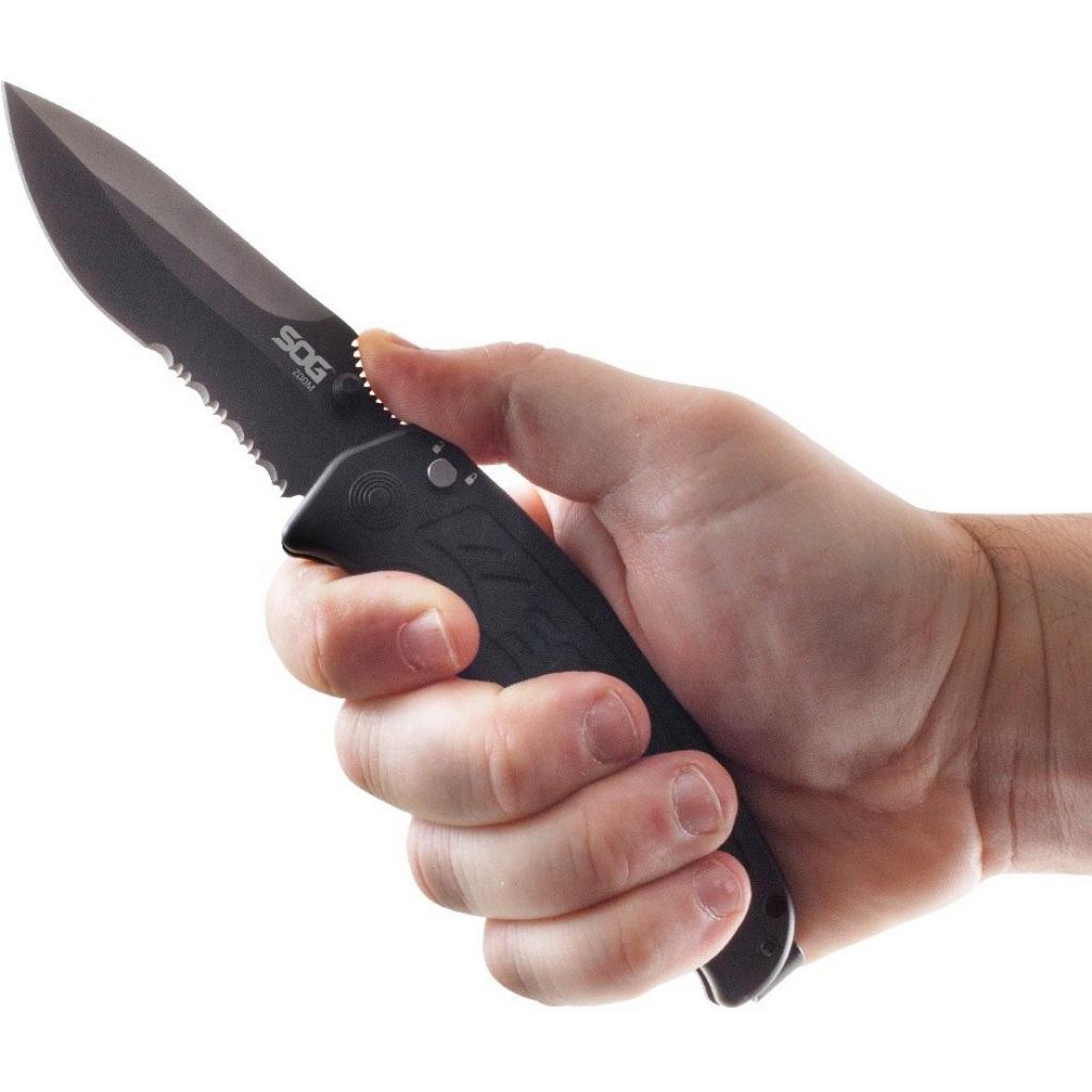 Ніж SOG Zoom Black Blade Serrated (ZM1016-BX) - зображення 7