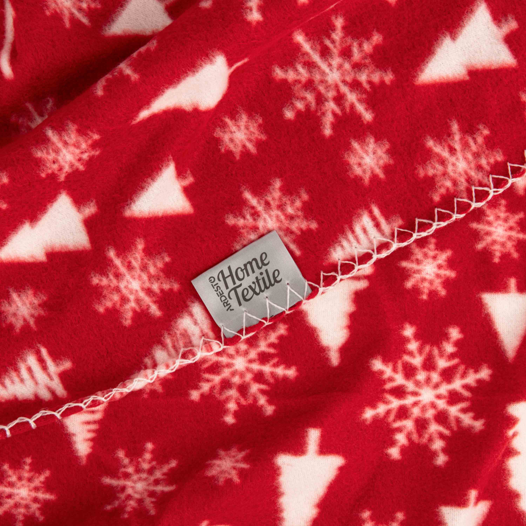 Плед Ardesto Christmas Fleece 130x160см, 100% поліестер, засніжені ялинки (ART0715PB) - зображення 4