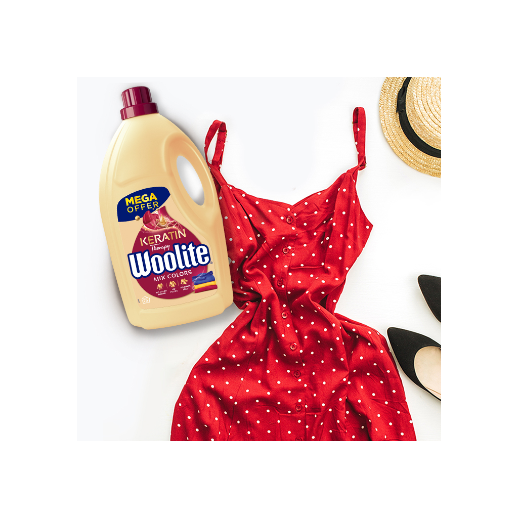 Гель для прання Woolite Для кольорових тканин З кератином 4.5 л (5900627056938) - зображення 4