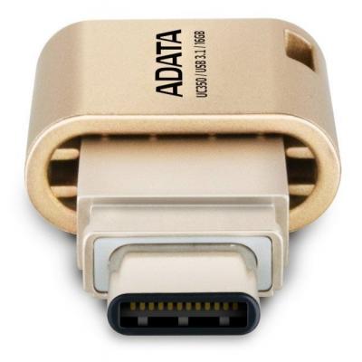 USB флеш накопичувач ADATA 16GB UC350 Gold USB 3.1/Type-C (AUC350-16G-CGD) - зображення 4
