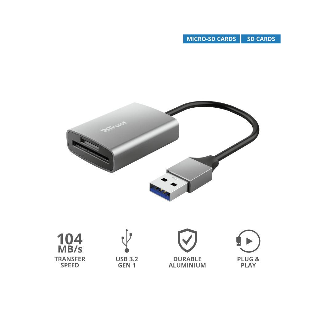 Зчитувач флеш-карт Trust Dalyx Fast USB 3.2 Card reader (24135) - изображение 10
