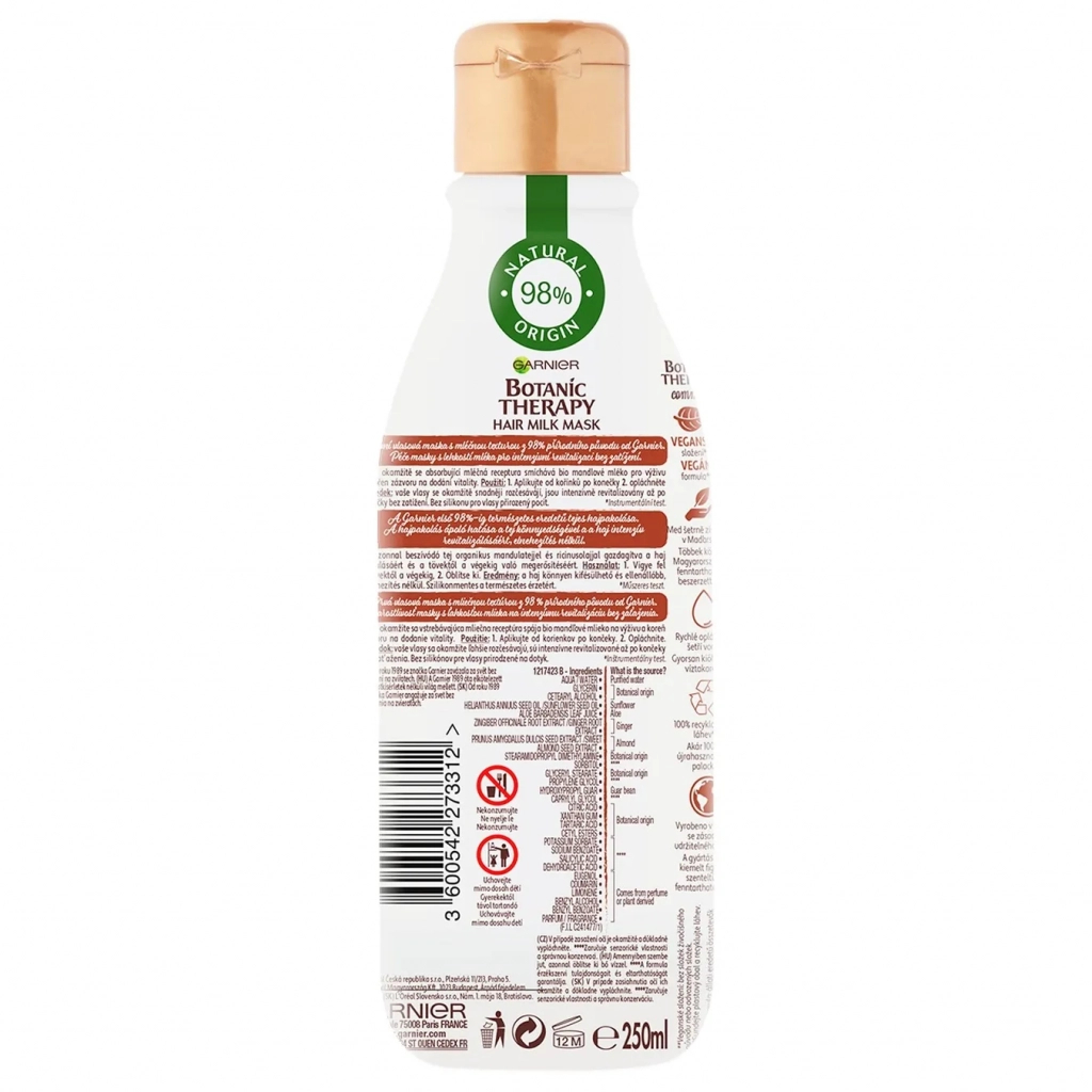 Маска для волосся Garnier Botanic Therapy молочко Імбирне Відновлення 250 мл (3600542273312) - зображення 2