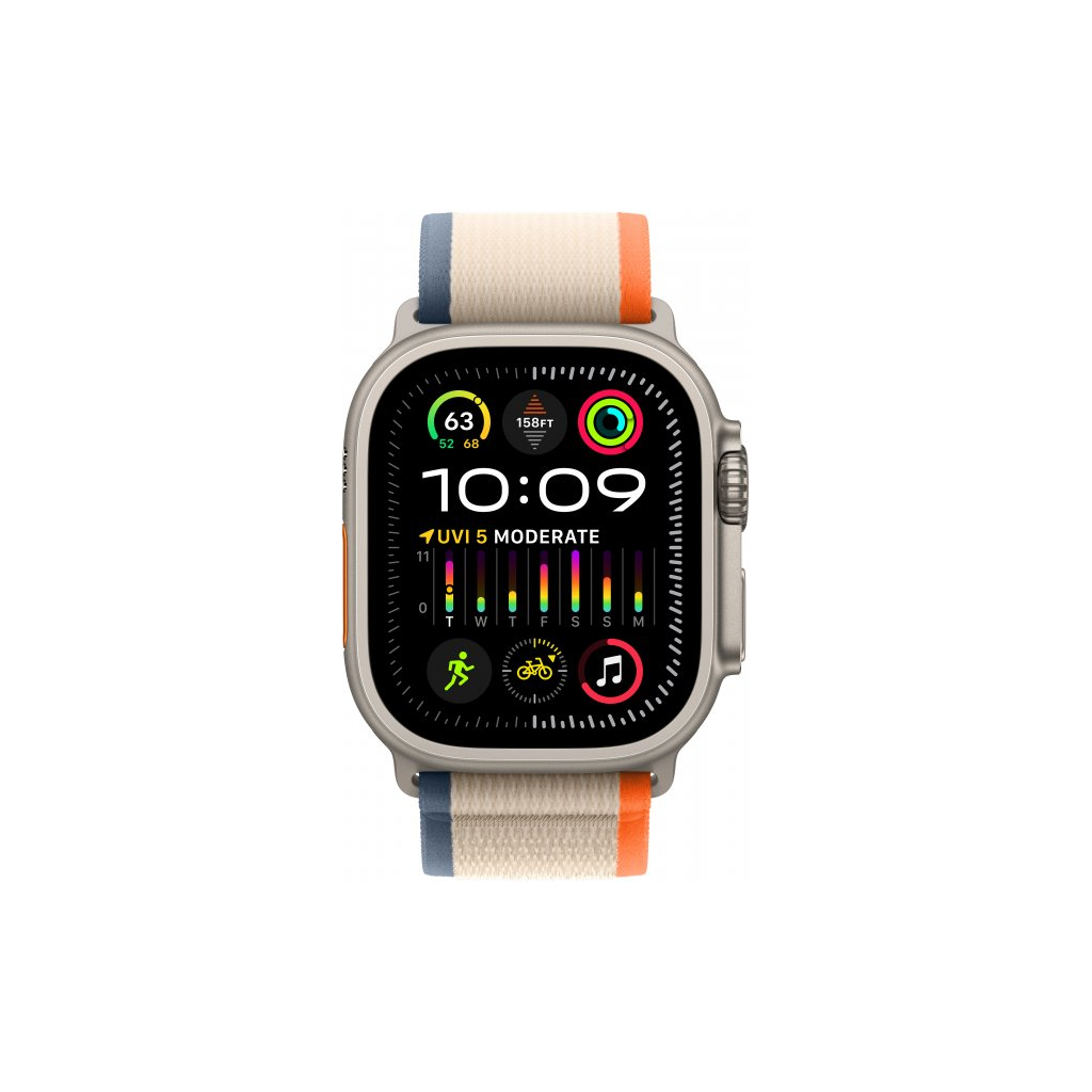Смарт-годинник Apple Watch Ultra 2 GPS + Cellular, 49mm Titanium Case with Orange/Beige Trail Loop - M/L (MRF23UL/A) - зображення 2