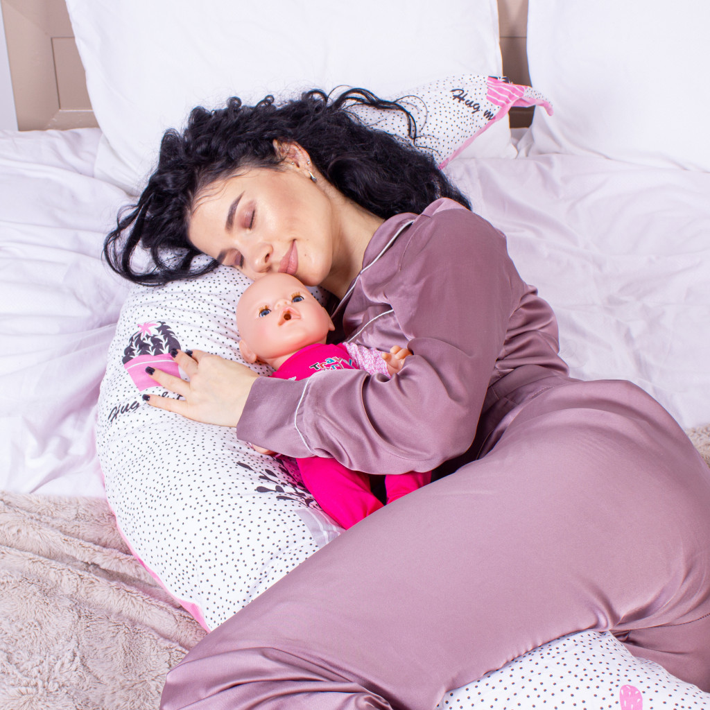 Подушка MirSon для вагітних та годування №8309 Print Line 17-0498 Magnificent Бязь 30х170х20 см (2200006200345) - зображення 4