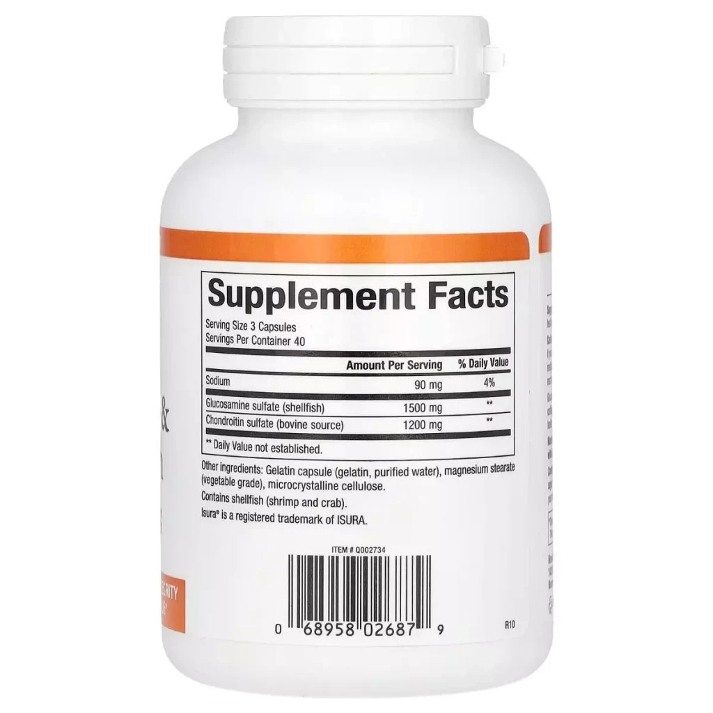 Вітамінно-мінеральний комплекс Natural Factors Глюкозамін та хондроїтин, Glucosamine & Chondroitin, 120 капсул (NFS-02687) - зображення 2