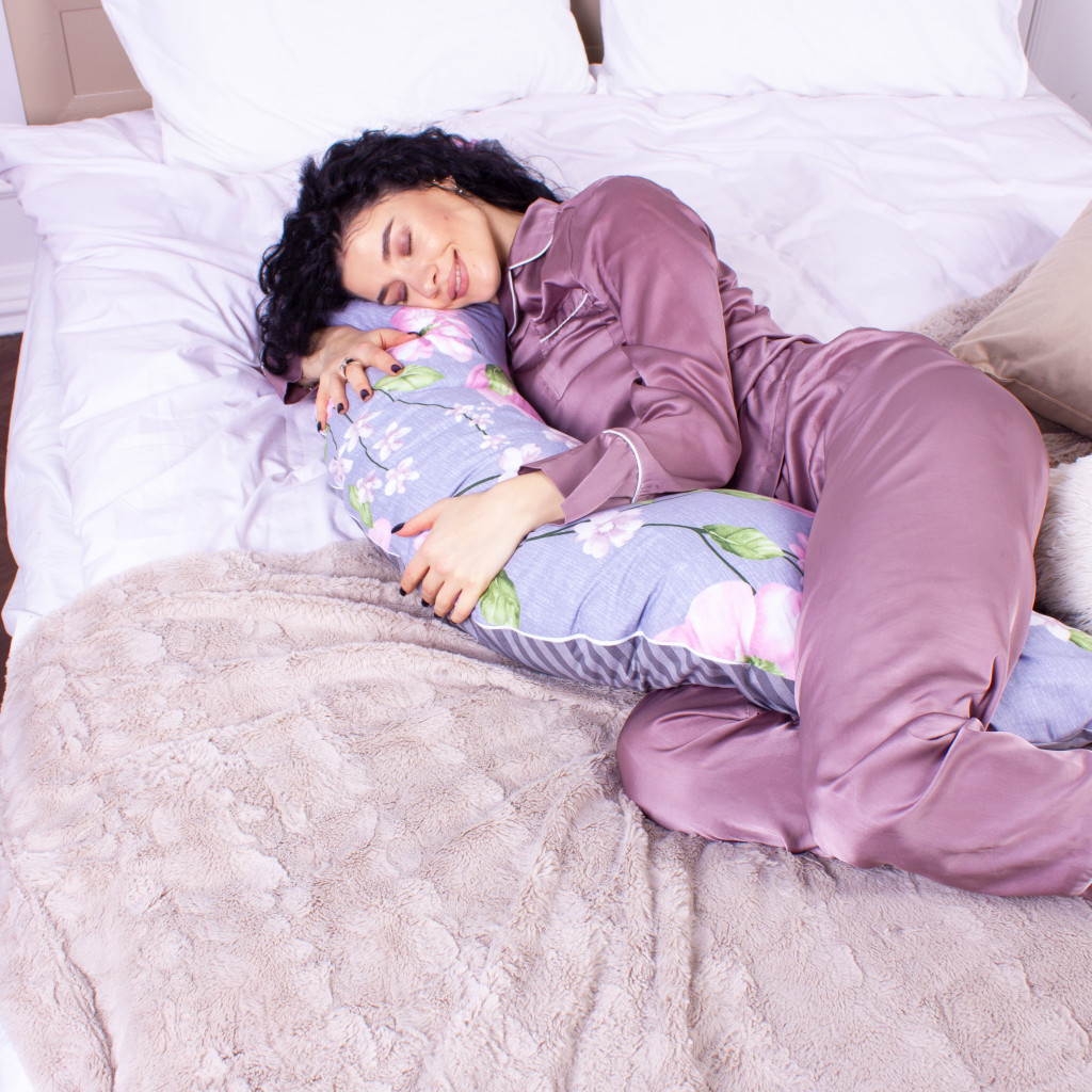 Подушка MirSon для вагітних та годування №8316 Print Line 19-6757 Regina Бязь 30х170х20 см (2200006200413) - зображення 5