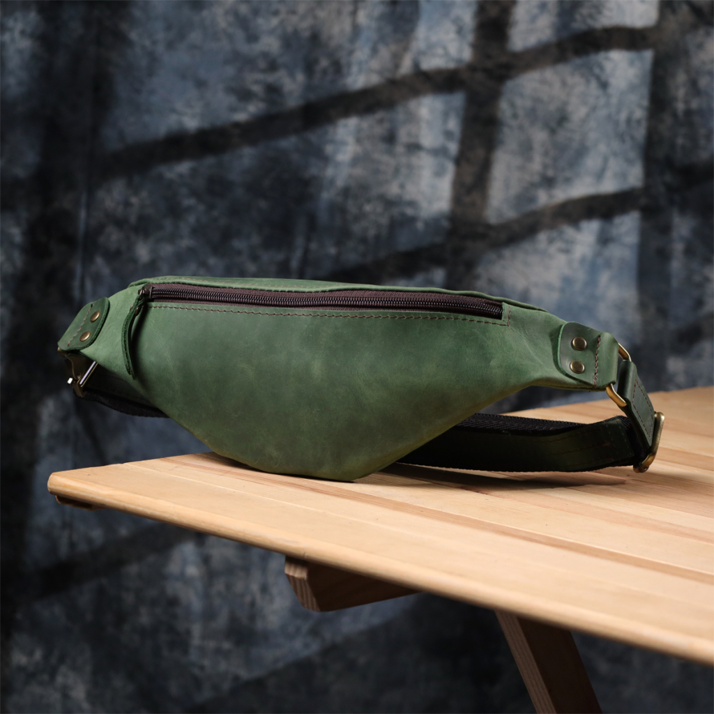 Сумка Shvigel З натуральної шкіри Зелена (23133) - зображення 8