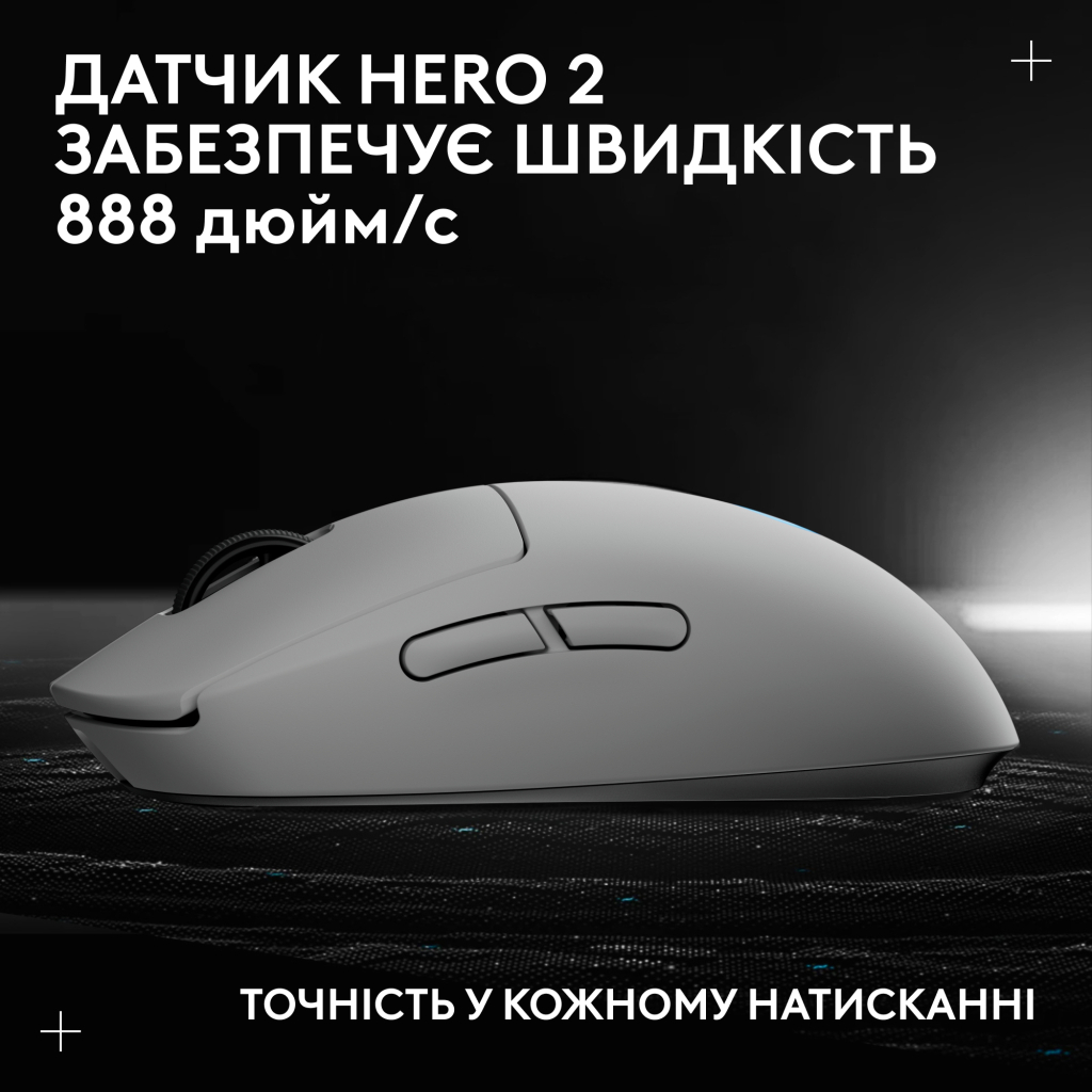 Мишка Logitech G Pro 2 Lightspeed Wireless White (910-007302) - зображення 10