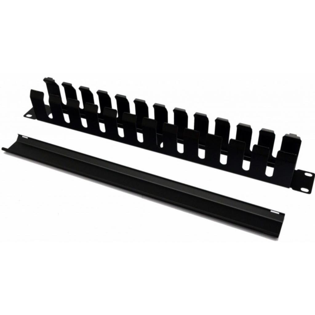 Кабельний організатор Hypernet 19" 1U с крышкой для шкафа или стойки, металл (CM-1U) - изображение 2