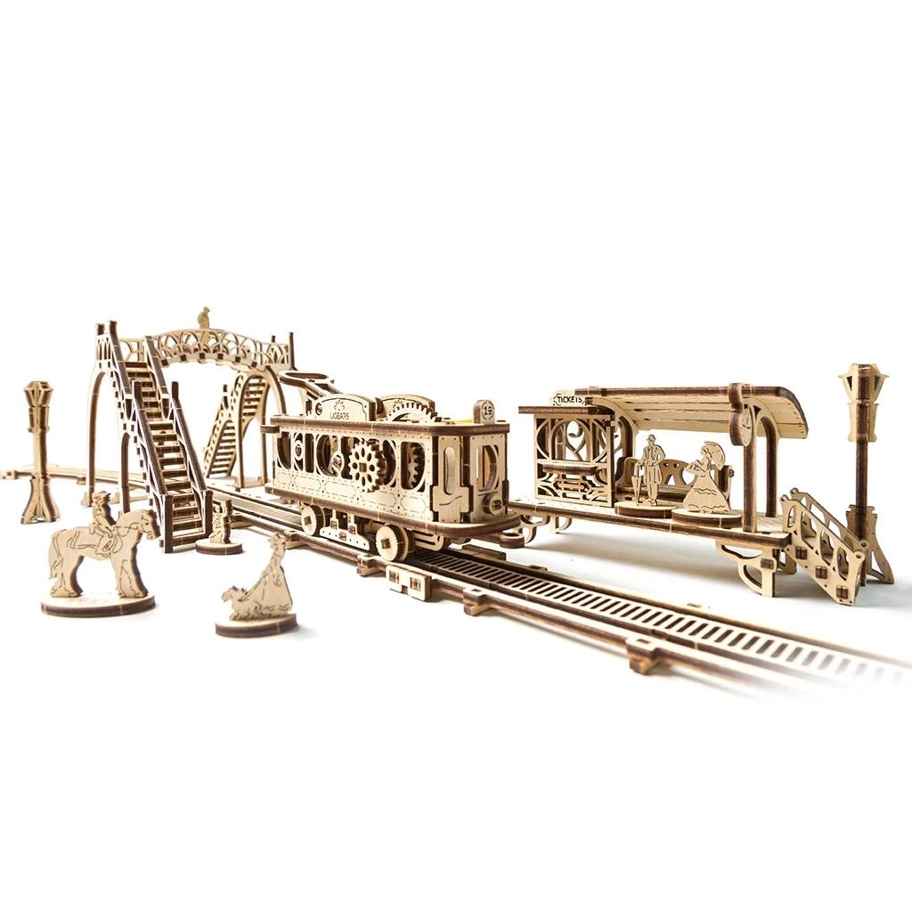 Збірна модель Ugears механічний Трамвайна лінія (70028) - зображення 1
