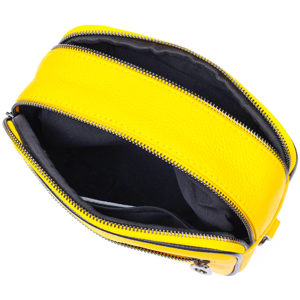 Сумка Vintage Жіноча крос-боді з натуральної шкіри Жовта (22114) - зображення 6