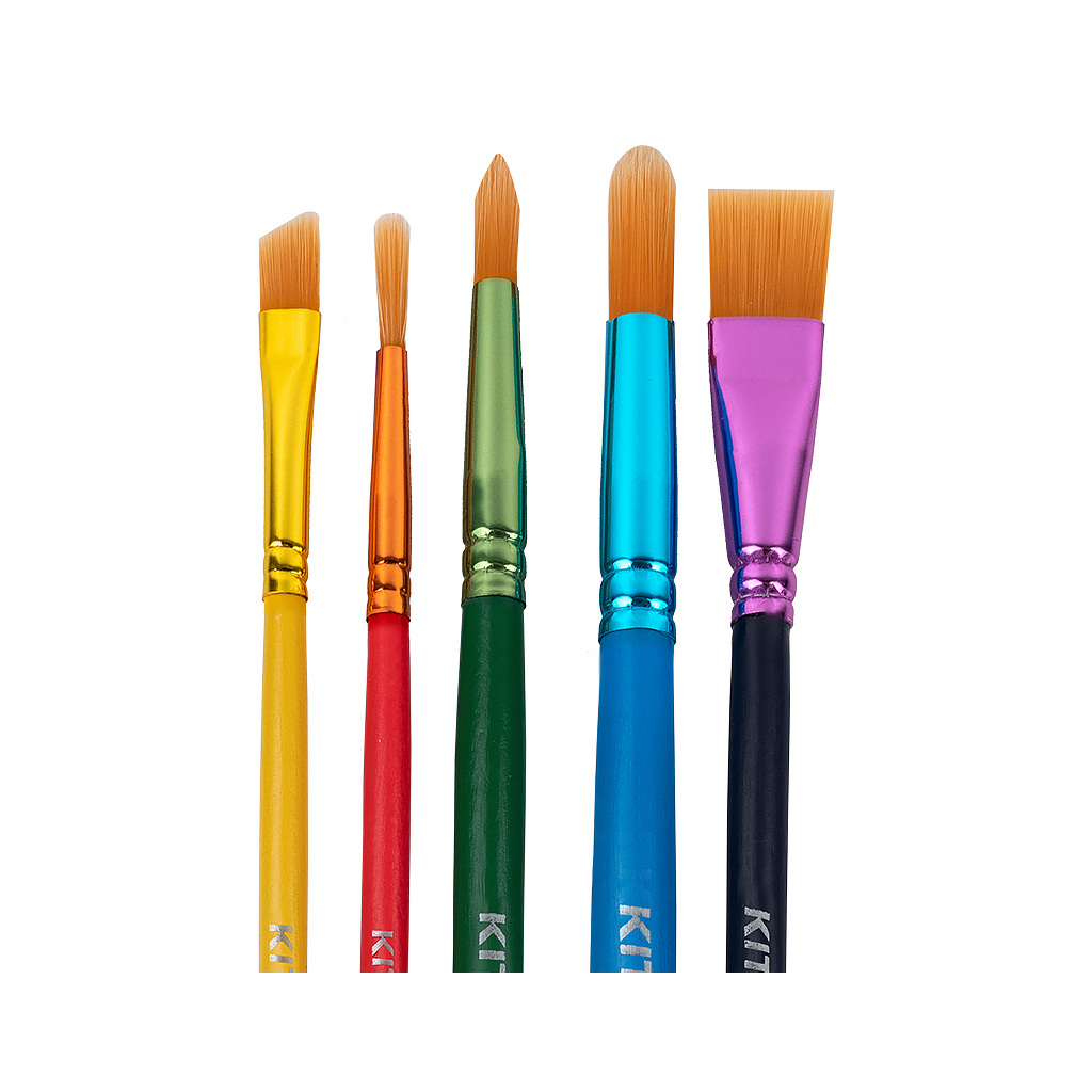 Пензлик для малювання Kite Classic набір із 5-ти пензлів синтетика 1, 4, 5, 6, 10 (K-332) - зображення 3